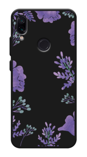 Чехол Awog на Xiaomi Redmi 7 "Сиреневая цветочная рамка"