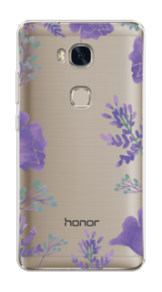 Чехол Awog на Honor 5X "Сиреневая цветочная рамка"