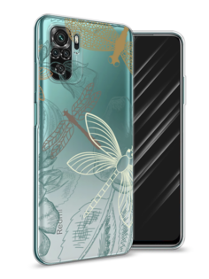 Чехол Awog на Xiaomi Redmi Note 10 "Тени стрекоз"