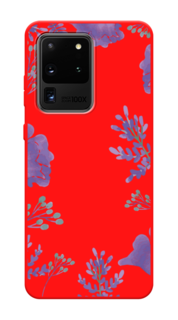 Чехол Awog на Samsung Galaxy S20 Ultra "Сиреневая цветочная рамка"