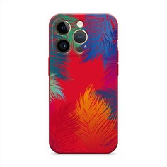 Чехол Awog на Apple iPhone 14 Pro / Айфон 14 Про "Рамка из перьев"