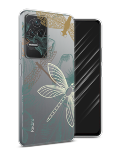 Чехол Awog на Xiaomi Redmi K40S "Тени стрекоз"
