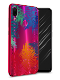 Чехол Awog на Xiaomi Redmi Note 7 "Рамка из перьев"