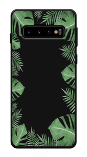 Чехол Awog на Samsung Galaxy S10 Plus "Листья папоротника рамка"