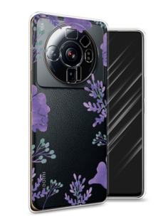 Чехол Awog на Xiaomi 12S Ultra "Сиреневая цветочная рамка"