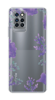 Чехол Awog на Infinix Note 10 Pro "Сиреневая цветочная рамка"