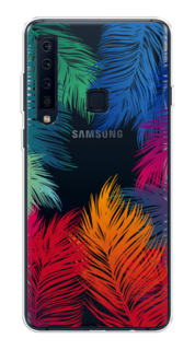 Чехол Awog на Samsung Galaxy A9 2018 "Рамка из перьев"