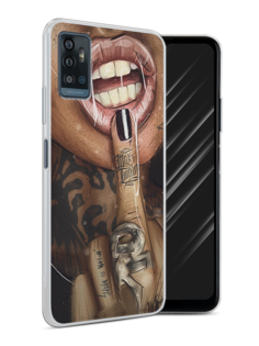 Чехол Awog на ZTE Blade A71 / ЗТЕ Блэйд A71 "Девушка с татуировками"