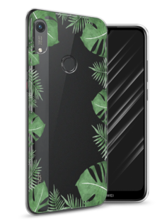 Чехол Awog на Honor 8A (8A Pro/Prime) "Листья папоротника рамка"