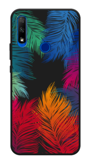 Чехол Awog на Honor 9X "Рамка из перьев"