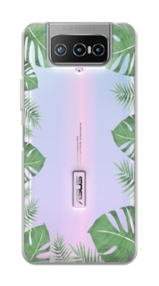 Чехол Awog на Asus Zenfone 7 ZS670KS "Листья папоротника рамка"