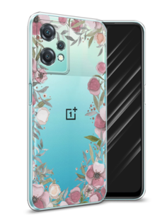 Чехол Awog на OnePlus Nord CE 2 Lite 5G Розовая цветочная рамка"