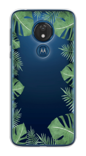 Чехол Awog на Motorola Moto G7 / Моторола Мото G7 "Листья папоротника рамка"