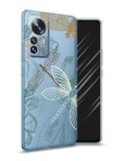 Чехол Awog на Xiaomi 12 Pro "Тени стрекоз"
