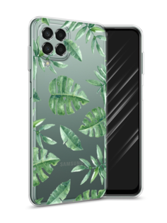 Чехол Awog на Samsung Galaxy M33 / Самсунг M33 "Сиреневая цветочная рамка"