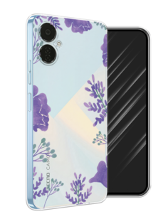 Чехол Awog на Tecno Camon 19 Neo "Сиреневая цветочная рамка"