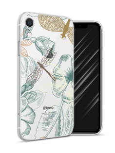 Чехол Awog на Apple iPhone XR (10R) / Айфон XR (10R) "Тени стрекоз"