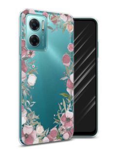Чехол Awog на Xiaomi Redmi 10 5G "Розовая цветочная рамка"