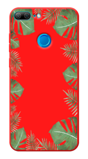 Чехол Awog на Honor 9 Lite "Листья папоротника рамка"