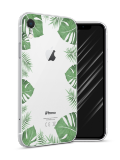 Чехол Awog на Apple iPhone XR (10R) / Айфон XR (10R) "Листья папоротника рамка"