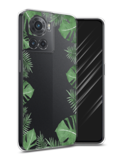 Чехол Awog на OnePlus Ace / ВанПлас Ace "Листья папоротника рамка"