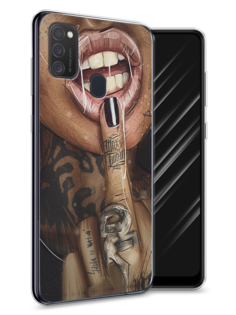 Чехол Awog на Samsung Galaxy M21 "Девушка с татуировками"