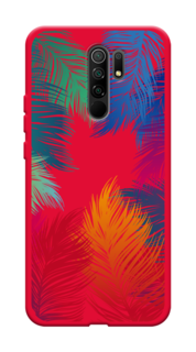 Чехол Awog на Xiaomi Redmi 9 "Рамка из перьев"
