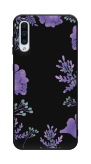 Чехол Awog на Samsung Galaxy A50/A30S "Сиреневая цветочная рамка"