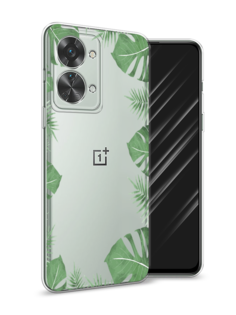Чехол Awog на OnePlus Nord 2T / ВанПлас Норд 2T "Листья папоротника рамка"