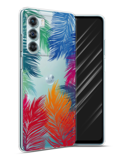 Чехол Awog на Motorola Moto Edge S30 "Рамка из перьев"