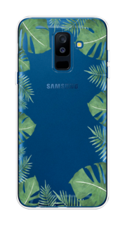 Чехол Awog на Samsung Galaxy A6 + "Листья папоротника рамка"