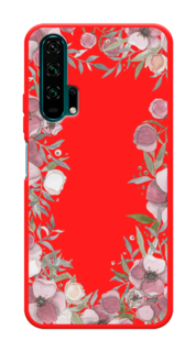Чехол Awog на Honor 20 Pro "Розовая цветочная рамка"