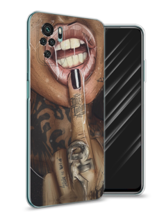 Чехол Awog на Xiaomi Redmi Note 10 "Девушка с татуировками"