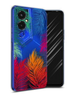 Чехол Awog на Tecno Pova 4 pro / Техно Пова 4 Про "Рамка из перьев"