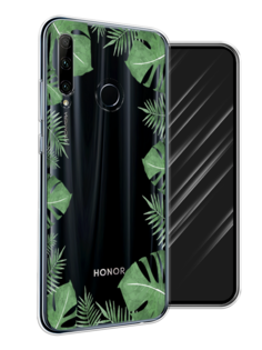 Чехол Awog на Honor 20 Lite 2019 "Листья папоротника рамка"