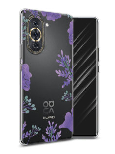 Чехол Awog на Huawei Nova 10 Pro "Сиреневая цветочная рамка"
