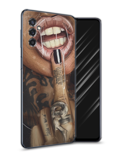 Чехол Awog на Samsung Galaxy M52 / Самсунг M52 "Девушка с татуировками"