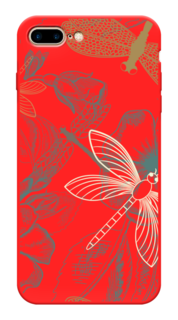 Чехол Awog на Apple iPhone 8 Plus / Айфон 8 Plus "Тени стрекоз"