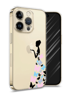 Силиконовый чехол Awog "Платье из бабочек" для Apple iPhone 14 Pro