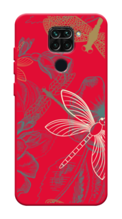 Чехол Awog на Xiaomi Redmi 10X/Redmi Note 9 "Тени стрекоз"