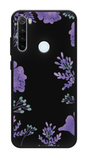 Чехол Awog на Xiaomi Redmi Note 8T "Сиреневая цветочная рамка"