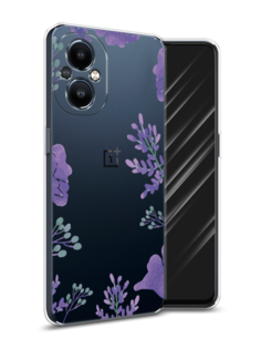 Чехол Awog на OnePlus Nord N20 5G / ВанПлас Норд N20 5G "Сиреневая цветочная рамка"