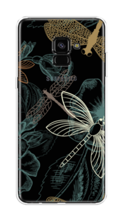 Чехол Awog на Samsung Galaxy A8 + "Тени стрекоз"