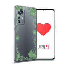 Силиконовый чехол Awog "Листья папоротника рамка" для Xiaomi 12