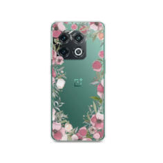 Чехол Awog на OnePlus 10T / ВанПлас 10T "Розовая цветочная рамка"
