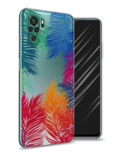 Чехол Awog на Xiaomi Redmi Note 10/Note 10S/M5s "Рамка из перьев"