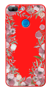 Чехол Awog на Honor 9 Lite "Розовая цветочная рамка"