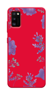 Чехол Awog на Samsung Galaxy A41 / Самсунг A41 "Сиреневая цветочная рамка"
