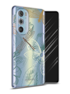 Чехол Awog на Motorola Edge 30 Pro "Тени стрекоз"