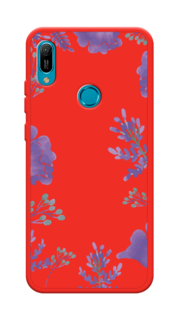 Чехол Awog на Huawei Y6s "Сиреневая цветочная рамка"